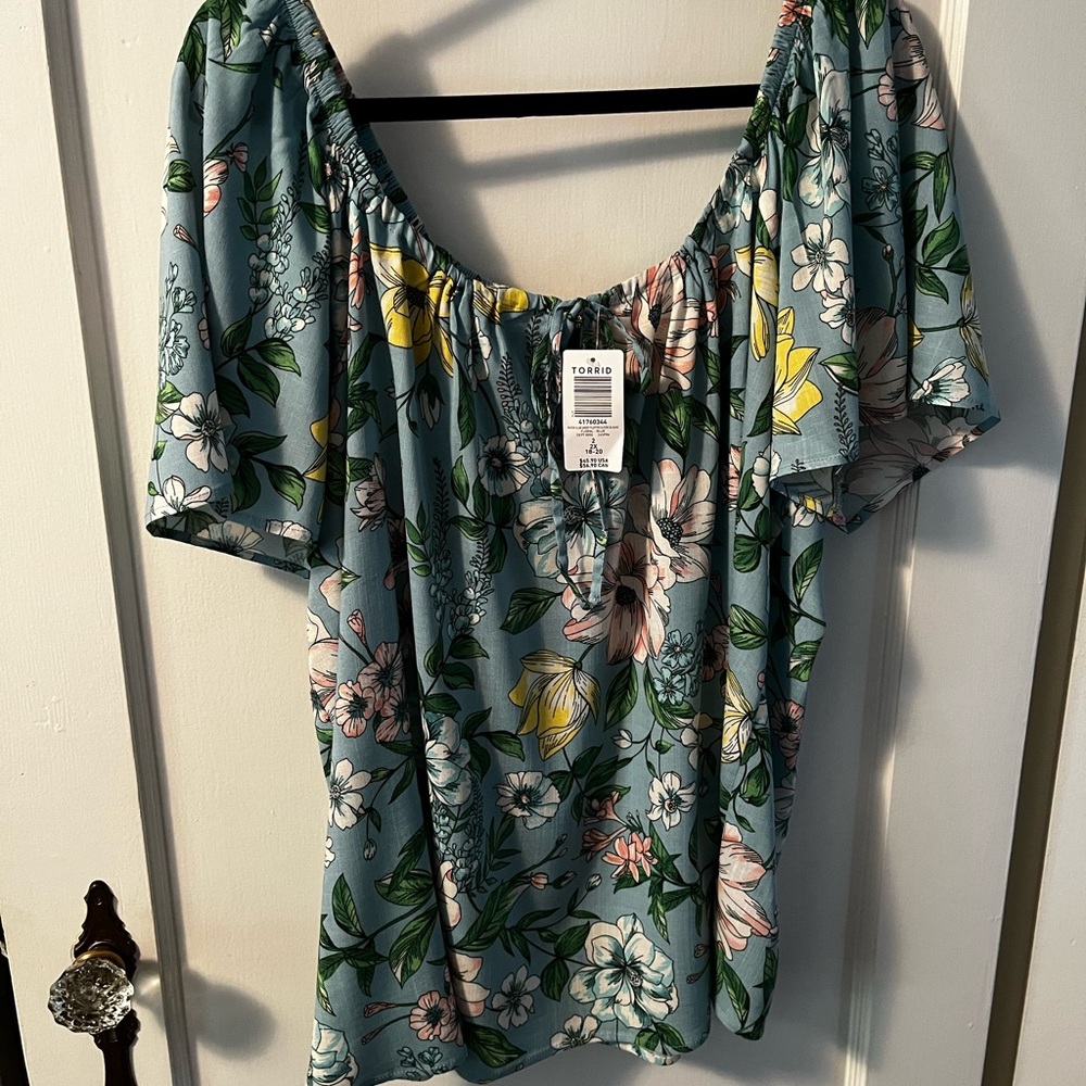 Torrid Flutter Short Sleeve Blouse - Picture 5 of 6
